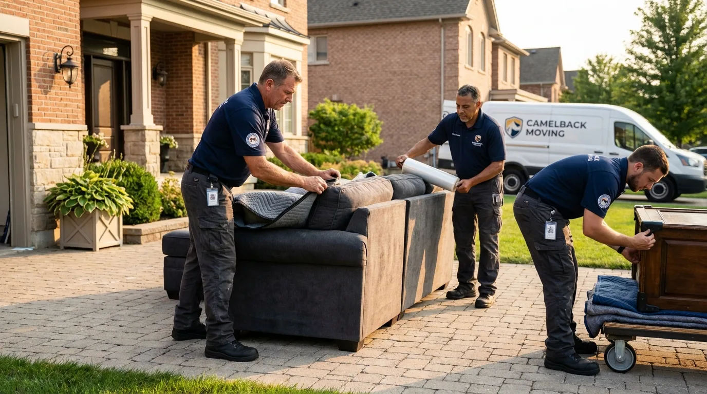 Large estate moving crew wrapping furniture in Parkin, AR